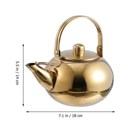 

Stainless Steel Tea Kettle Practical Teapot Teakettle with Filter Screen