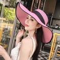 thumbnail image 2 of Yungyresw Wide Brimmed Sun Hat For Women Lightweight Bowknot Decor Daily Floppy Hat Outdoor Casual Travel Hiking Beach Cap Black, 2 of 3