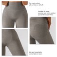 thumbnail image 4 of Pantalones de yoga para mujer, mallas de entrenamiento, cintura alta, control de barriga, sin costuras, para deportes, gimnasio, plata S, 4 of 5