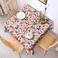 thumbnail image 2 of Colorful Mushroom Plant White Pattern Square Tablecloth,Waterproof Square Table Cover,Wipeable Spillproof Washable Table Cover for Home Kitchen Party Decor 42"X42"(107x107cm), 2 of 6