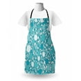 thumbnail image 3 of Abstract Apron, Abstract Pattern with Bubbles in Different Sizes Modern Aqua Inspired Design, Unisex Kitchen Bib with Adjustable Neck for Cooking Gardening, Adult Size, Turquoise Teal, by Ambesonne, 3 of 4