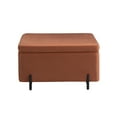 thumbnail image 5 of Studio Living Kingston Modern Large Storage Ottoman, Rust Velvet Fabric, 5 of 17