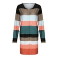 thumbnail image 1 of Heliisoer Solid Women's Color Striped Stitching Long-Sleeved Cardigan Button Coat Printed Plaid, 1 of 7