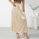 thumbnail image 3 of Vestido interior de satén para mujer, talla grande, cintura elástica, largo, con ribete de encaje, 3 of 7