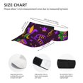 thumbnail image 3 of Fuzoiu Mardi Gra2 Print Adult Sunscreen Visor Cap,Adjustable Summer Cap for Men Women,Unisex Running Outdoor Beach Hat, 3 of 7