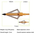 thumbnail image 4 of 12Pcs 100 Grain 3 Blade Crossed Broadhead Screw-in Arrows Tips for Compound Bow Crossbow Archery Hunting with Broadheads Yellow, 4 of 7
