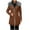 Brown, variant on Womens Puffer Jackets with Hood, Mid-length Zip Front Warm Windproof Winter Coats Outerwear Navy Size S-4XL