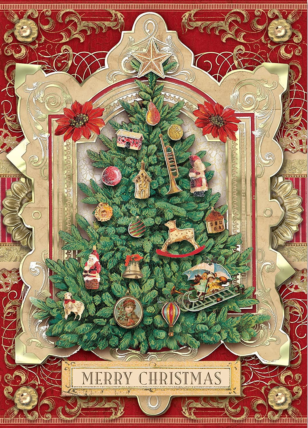 Punch Studio Luxe Tree Dimensional Holiday Boxed Cards Featuring 12 Punch studio luxe tree dimensional holiday boxed cards featuring 12