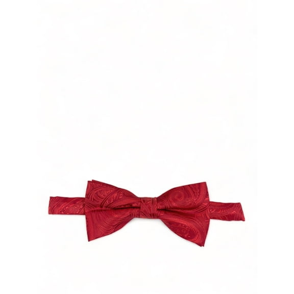 Red Classic Paisley Bow Tie