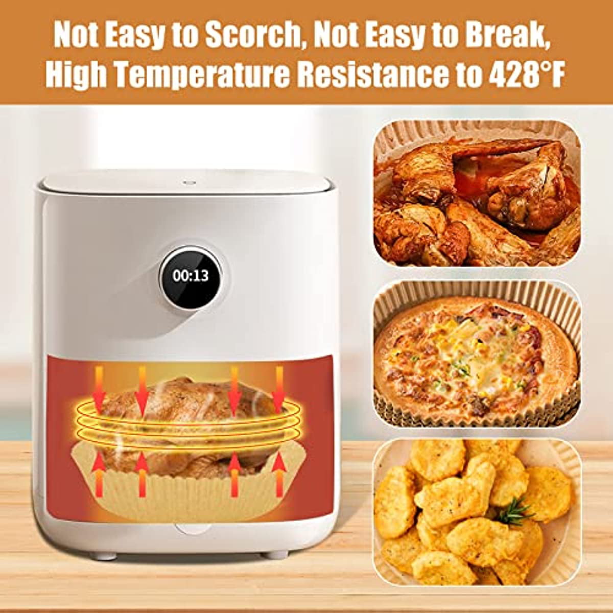 BEST BUY❗100 pcs Disposable Air fryer Liners for Parchment, 6.3”/7.9”, Square - Deep Fryers & Air Fryers - Houston, Texas, Facebook Marketplace