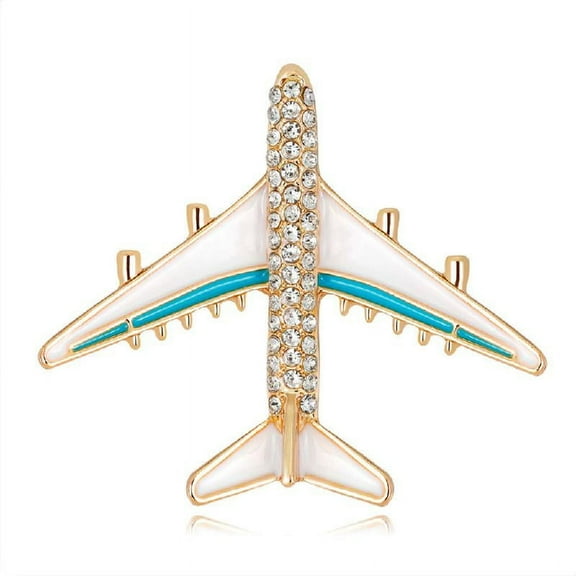 CIYISON Exquisite Airplane Enamel Charms Plane Brooch Banquet Scarf Lapel Pin Jewelry Party for Jacket Backpack Badge Decoration