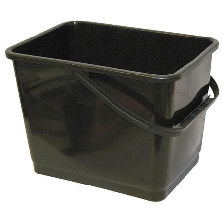 Flat Back Plastic Bucket - MALLORY Squeegee Bucket,2 gal.,Plastic 864 Black