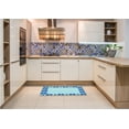thumbnail image 6 of Ahgly Company Machine Washable Indoor Rectangle Transitional Blue Area Rugs, 5' x 7', 6 of 7