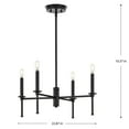 thumbnail image 2 of Elara Collection Four-Light New Traditional Matte Black Chandelier Light, 2 of 2