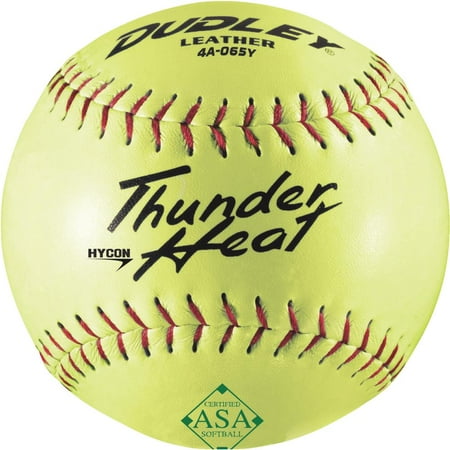 SPALDING SPORTS DIV RUSSELL Dudley Softball, Slow Pitch, Yellow Leather, 12-In. (Best Shoes For Slow Pitch Softball)