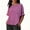Purple, variant on Stamzod Summer T Shirts for Women Solid Color Short Sleeve Basic Tee Tops Casual Loose Oversized Shirts for Women Purple S