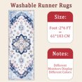 thumbnail image 6 of Hallway Runner Rug 2'x6' Washable Area Rugs Non Slip Laundry Rug Runner Floor Carpet Runners for Hallways Entryway Laundry Room Kitchen, 6 of 11