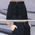 thumbnail image 7 of QHFBli Women's Puffer Quilted Skirt Winter Insulated Warm High Waist Zip Front Padded Long Down Skirt, 7 of 7