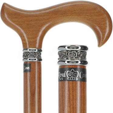 Stylish Walking Sticks – Derby Walking Canes with Wood Shaft and Pewter Collar – Colorful Cane Best Gift for Men and Women – Portable Wooden Derby Cane Safe to Walk.