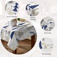 thumbnail image 5 of Blue Grey Christmas Table Cloth Waterproof Tablecloths, Xmas Tree Snowflake Winter Tablecloth Dining Table Cover for Kitchen Party Tabletop Outdoor, Rectangle Tablecloth 54x108 Inch, 5 of 9