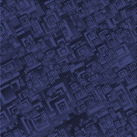 Ahgly Company Indoor Square Patterned Night Blue Area Rugs, 8' Square