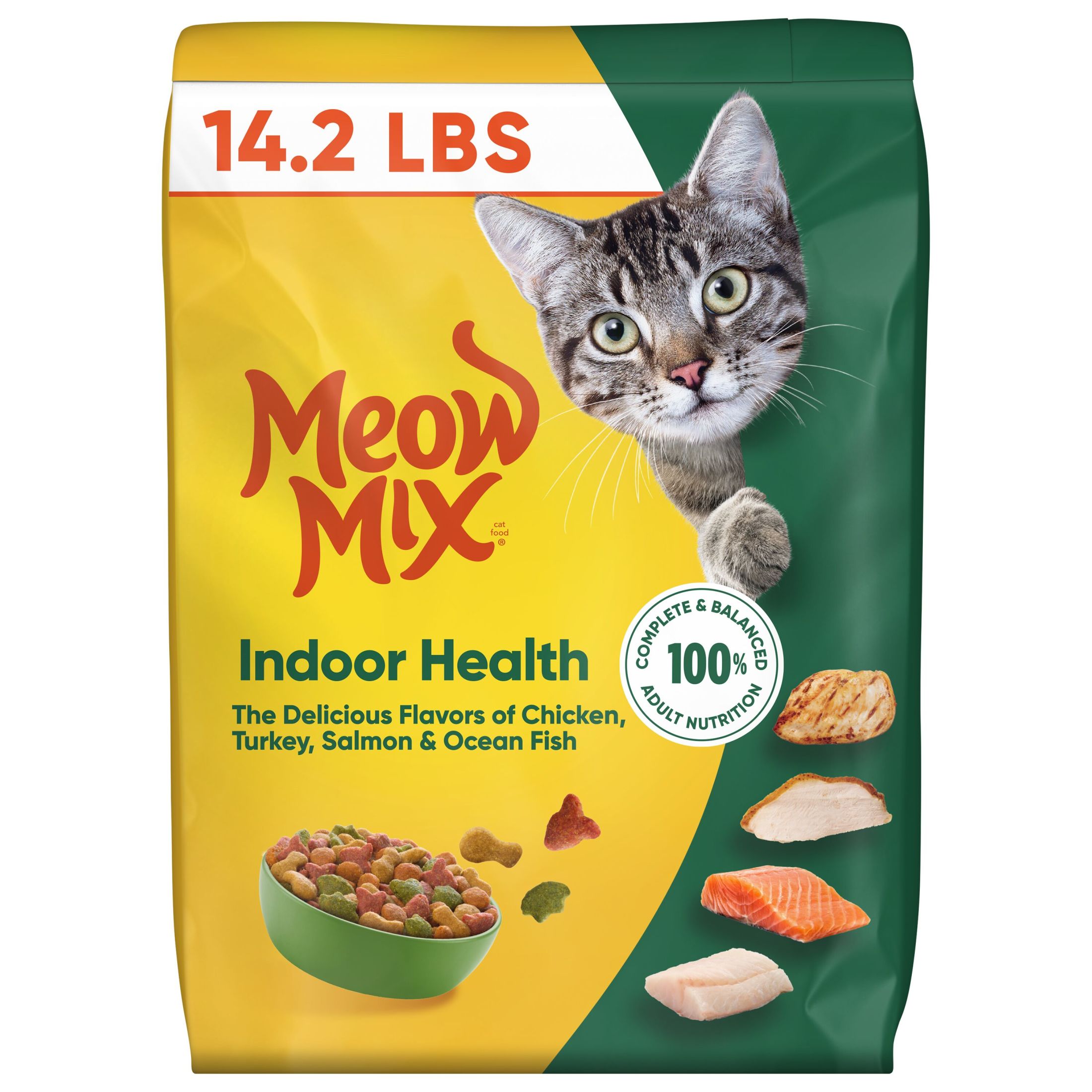 Meow Mix Indoor Health Dry Cat Food, 14.2 lb