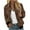 Brown, variant on Fall Jackets for Women 2024 Casual Fashion Zip up Long Sleeve Coat Lightweight Star Windbreaker Outwear Tops