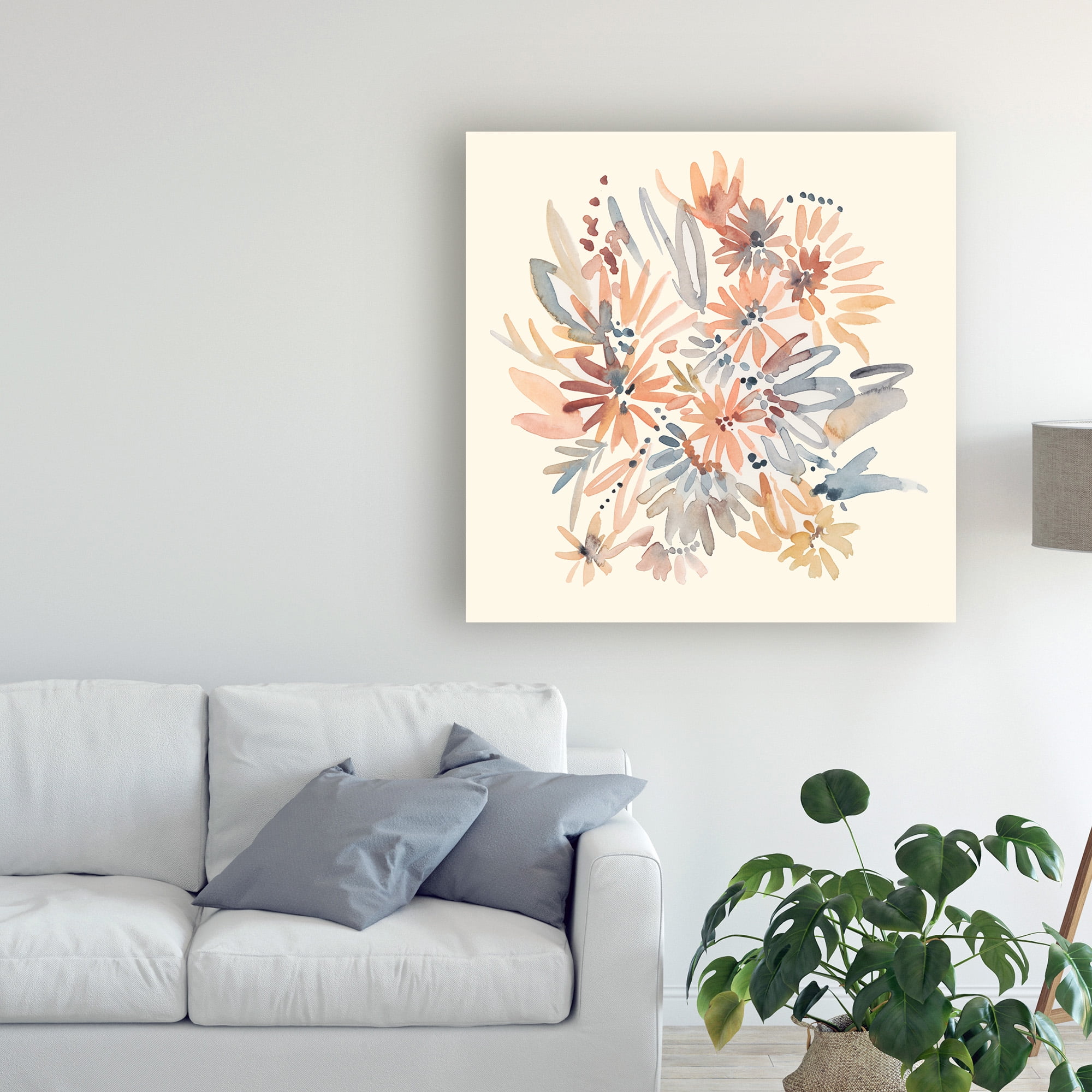 Trademark Fine Art 'Wallflowers I' Canvas Art by Chariklia Zarris