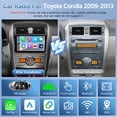 thumbnail image 2 of Estéreo de coche Leadfan 4G 64G con Carplay Android Auto para Toyota Corolla 2009-2013, 2 of 9