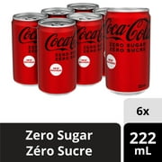 Coca-Cola Zero Sugar 222mL Mini-Cans, 6 Pack