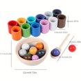 thumbnail image 2 of Wooden Montessori Sorting Game Toys Early Color Matching And Quantity Calculation Educational Toys, 2 of 6