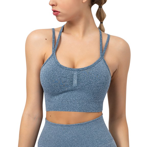 CAICJ98 Womens Lingerie Steel Ring Front Thin Women Bra Full Plus Cup Button Breathable Gathers Underwear No Size Comfort Bra Blue,M