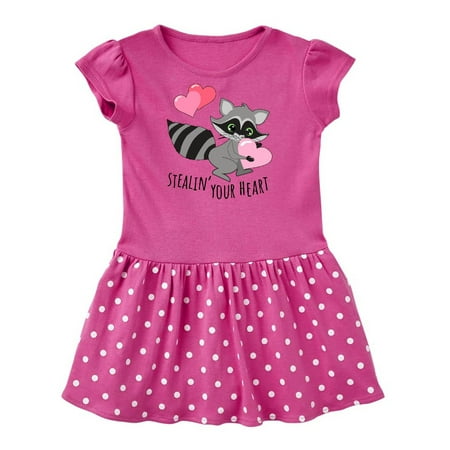 

Inktastic Stealin Your Heart Cute Raccoon Gift Baby Girl Dress