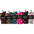 thumbnail image 2 of Sakkas Women's Cotton Blend Knee High Socks Assorted Pack - Dot 6-Pack - 9-11, 2 of 3