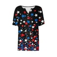 thumbnail image 5 of VerPetridure American Flag Shirt for Women 4th of July Tee Shirt USA Stars Stripes T-Shirt Patriotic Summer Tunic Tops, 5 of 5