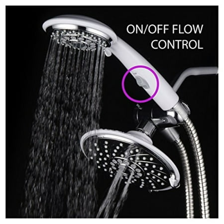 Hotelspa 30 Setting Ultra Luxury 3 Way Rainfall Shower Head Handheld Combo With Patented On Off Pause Switch Dual White Chrome Finish Hotelspa 30 Setting Ultra Luxury 3 Way Rainfall Shower Head Handheld Combo With Patented On Off Pause Switch Dual White Chrome Finish