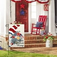 thumbnail image 4 of MIZHONA American Yard Flag Gnome Decoration Burlap 4th of July Independence Garden Flag 12" x 18", 4 of 5