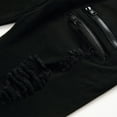 thumbnail image 7 of Men's Ripped Straight Leg Denim Pants Casual Solid Hip-hop Stretch Skinny Slim Fit Jeans Trousers with Zipper, 7 of 7