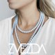 thumbnail image 2 of Set Collar Perlas Triple Aretes Zvezda Plata 0.925 Mujer azul Unitalla, 2 of 4