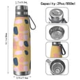thumbnail image 3 of Modern 29oz Stainless Steel Insulated Thermos with Tea Filter, 360° Printed Travel Bottle, Leakproof BPA-Free Flask with Anti-Slip Base, 304 Inner & 201 Outer, Vacuum Cup, 3 of 6