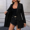 thumbnail image 5 of FDGIU Women's Notched Lapel Multi Pocket Trench Coat, Long Sleeve Two Button Mid Length Casual Cargo Jacket with Flap Pockets for 2026 Spring Fall Daily Travel Layering, 5 of 6