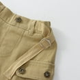 thumbnail image 6 of FAOWME Girls Solid Color Cargo Skirt Low Waist Short Denim Jean Skirt Khaki 3-4 Years, 6 of 7