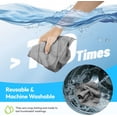thumbnail image 5 of Grey Microfiber Cleaning Cloth, 10 Pack, Microfiber Towels for Cars, Lint Free, Scratch-Free, Highly Absorbent, Reusable Cleaning Rags for Car, Household, Kitchen, Window, 12"X12", 5 of 6