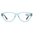 thumbnail image 3 of Cat Eye Presbyopic Glasses Oversized Green Reading Glasses 1.00 for Women Candy Color Trendy Readers +1.00, 3 of 3