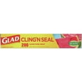 thumbnail image 5 of (12 pack) Glad Cling N Seal Plastic Food Wrap, 200 sq ft Roll, 5 of 20