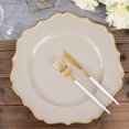 thumbnail image 3 of BalsaCircle Taupe 6 Metallic 13" Round Acrylic Charger Plates Scalloped Trim Party Events Decorations Supplies, 3 of 8