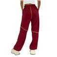 thumbnail image 6 of gakvbuo Cinch Bottom Baggy Sweatpants For Women High Waiste Workout Active Joggers Pants For Gym Sporty Athletic Fitting Cargo Sweatpants For Women Baggy Lounge Trousers Drawstring With Pockets, 6 of 9