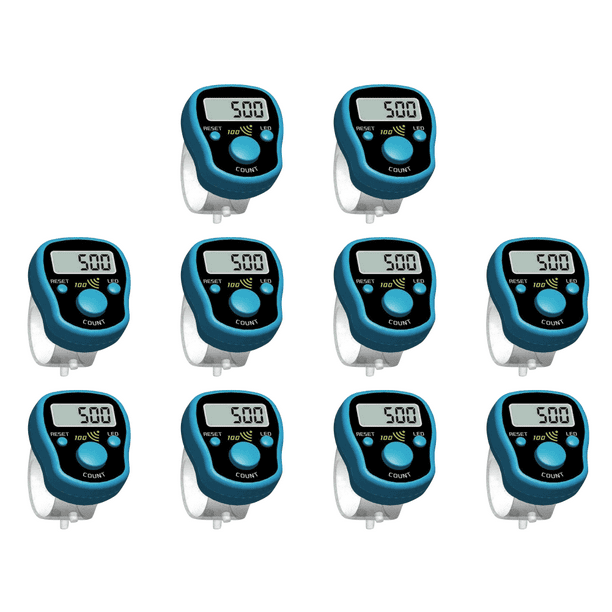 DQrwqpou Mini Marcador Puntada Contador Dedos Herramientas Cuenta Manuales Digitales LCD (verde) 10 Uds.