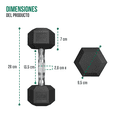 thumbnail image 4 of Kit 2 Mancuernas Tayga Hexagonales 10 Lbs PVC, 4 of 4