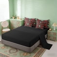 thumbnail image 5 of Erosebridal Bohemian Aztec Twin Bedding Sets, Red Teal Brown Bedding Comforter Set, Black Reversible 7 Pieces, 5 of 6